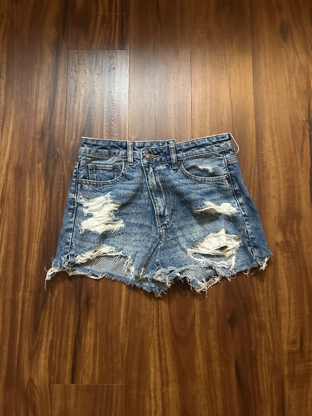 American Eagle Asymmetrical Jean Shorts